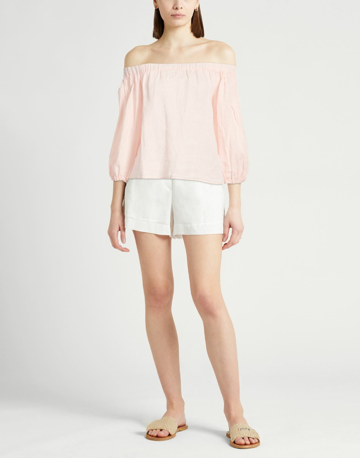 120% Lino Womens Top Light in Pink