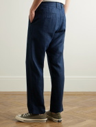 NN07 - Aden 1454 Straight-Leg Linen Suit Trousers - Blue