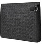 Dunhill - Leather-Trimmed Logo-Print Coated-Canvas Pouch - Black