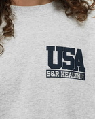 Sporty & Rich Team Usa Crewneck Grey - Mens - Sweatshirts