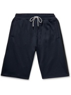 ERMENEGILDO ZEGNA - Loopback Tech-Jersey Drawstring Shorts - Blue - S
