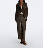 Rick Owens Classic Biker suede jacket