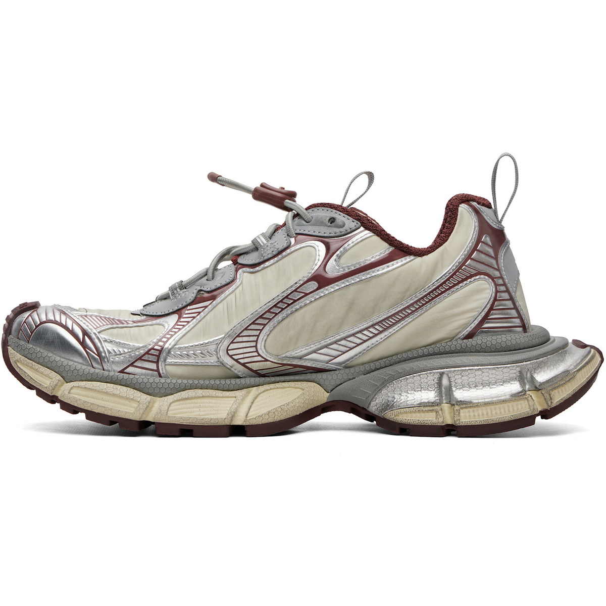 Balenciaga Silver & Beige 3XL Nylon Sneakers