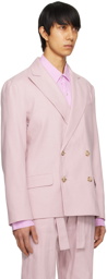 COMMAS Pink Double-Breasted Blazer