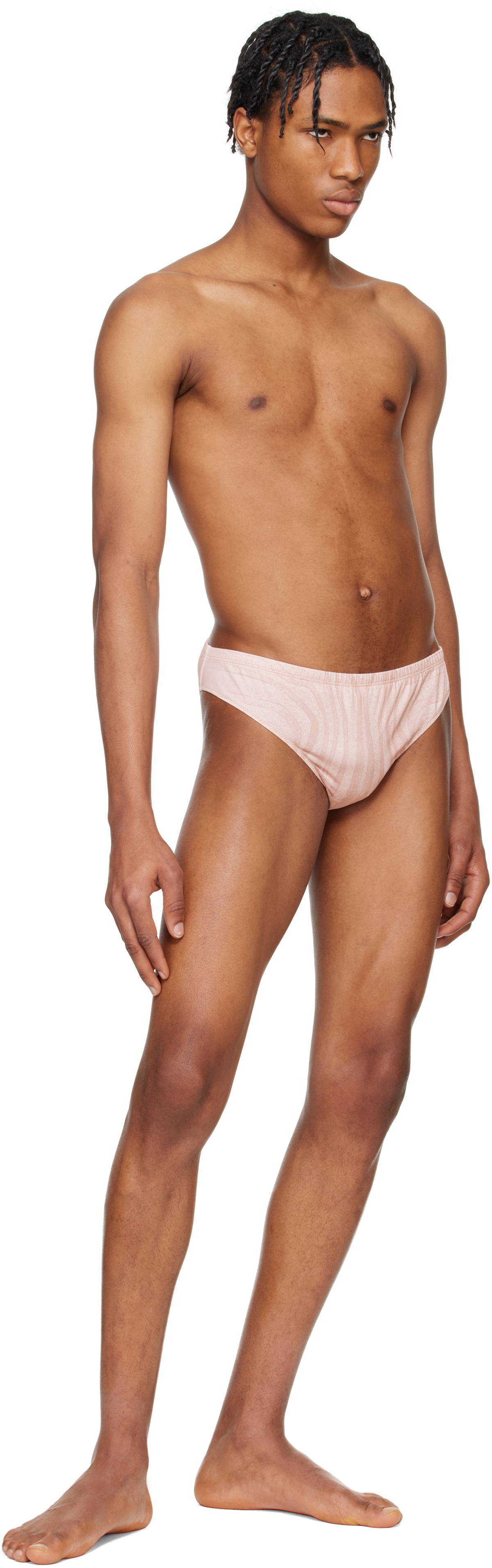 Jean Paul Gaultier Pink 'The Spirale' Swim Briefs