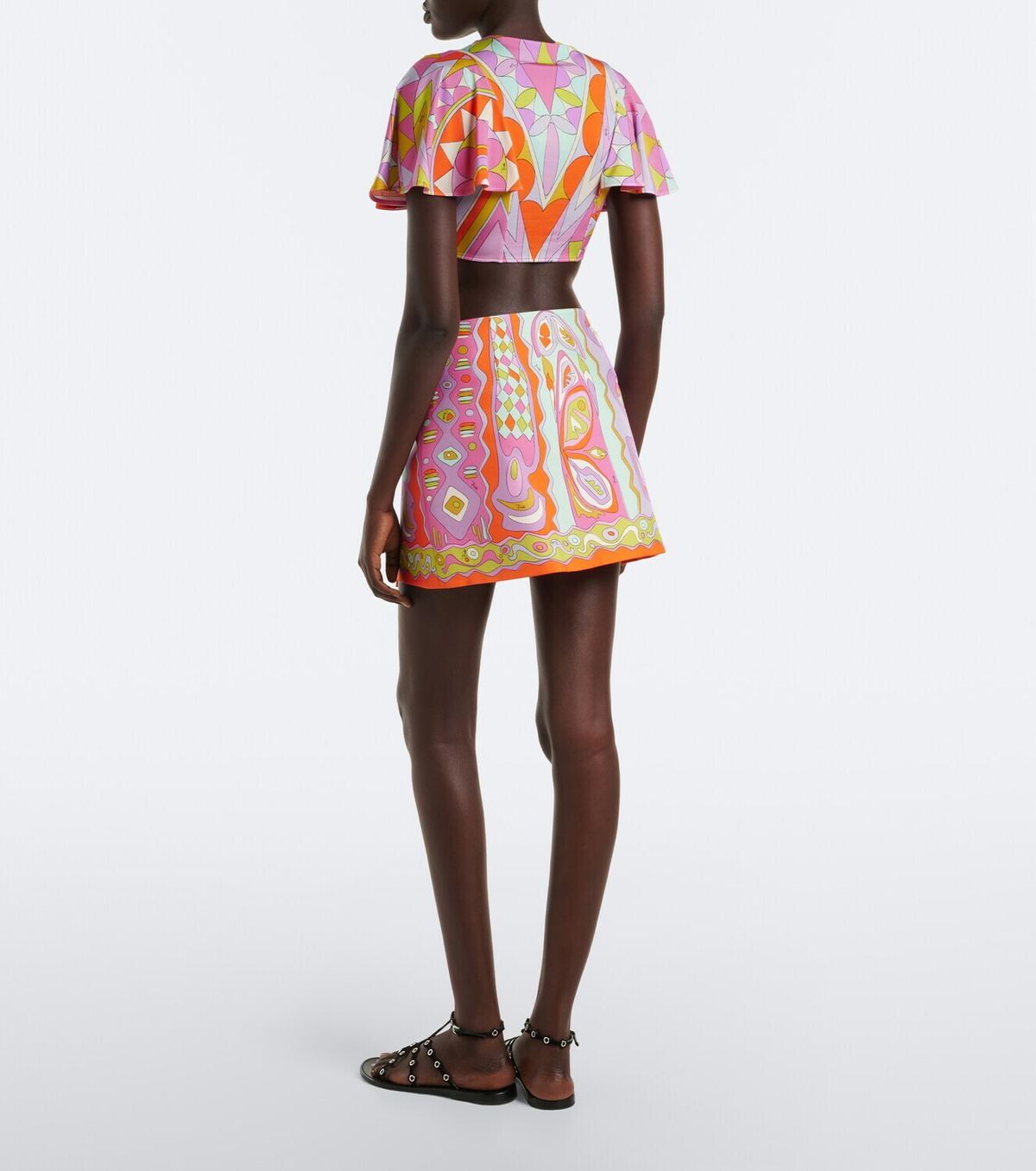 Pucci Angoli twill wrap skirt