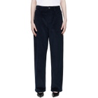 Róhe Navy Relaxed Corduroy Trousers