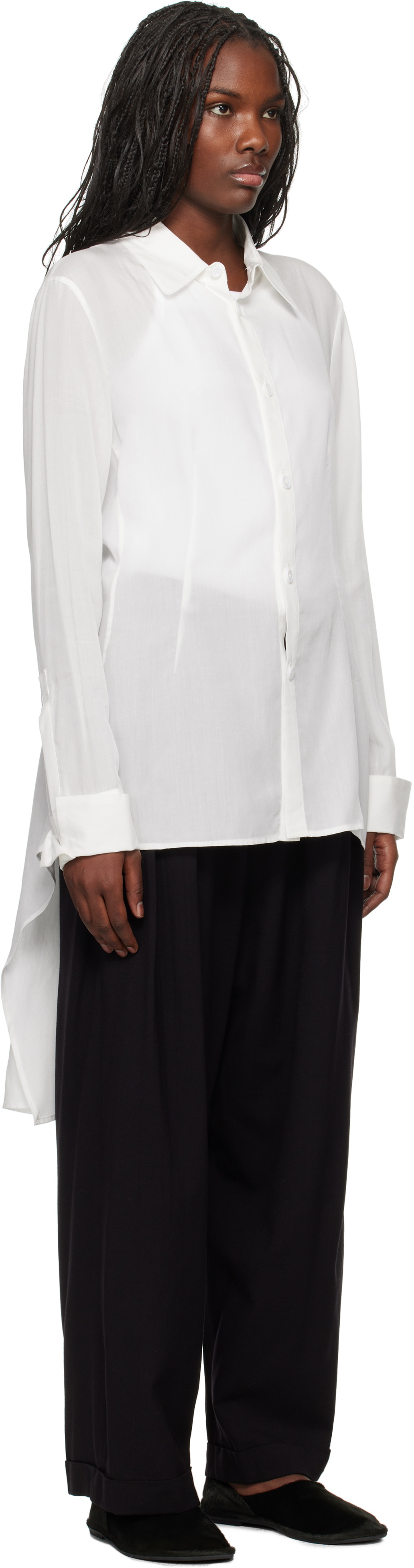 YOHJI YAMAMOTO White Sailor Cutting Shirt