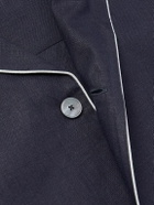 Zegna - Camp-Collar Oasi Linen Pyjama Set - Blue
