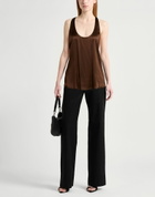 Manila Grace Womens Top Chocolate in Brown