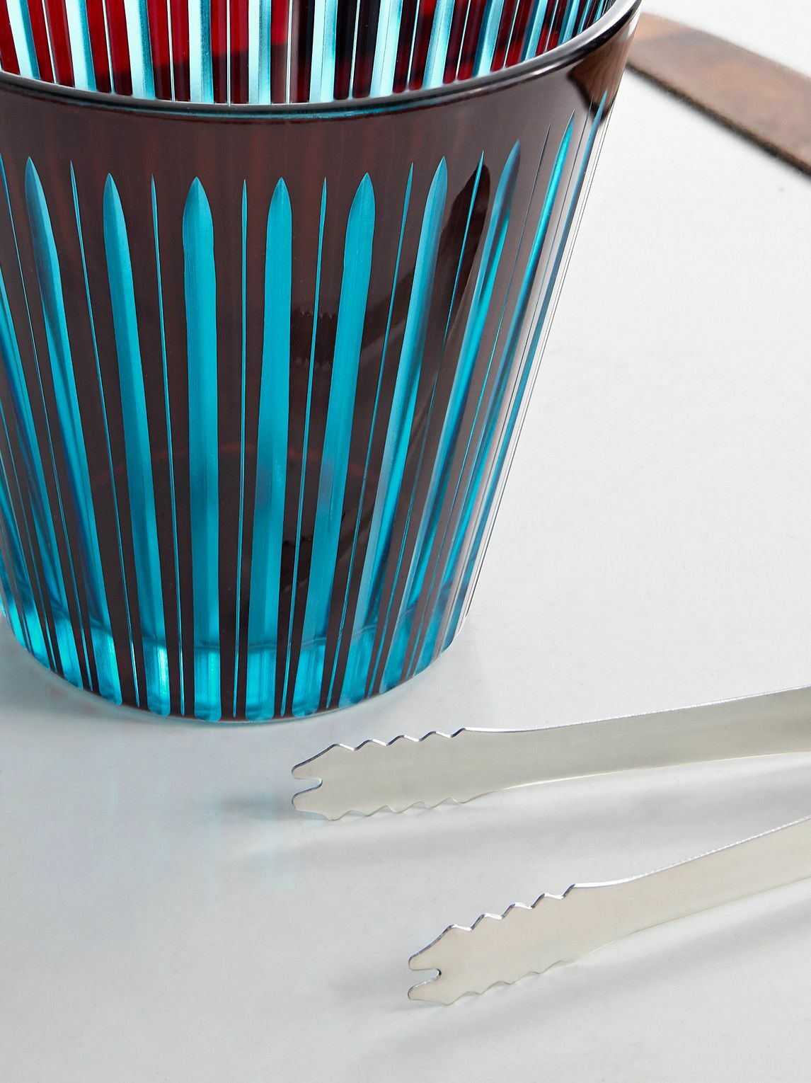 L'Objet - Prism Glass and Silver-Tone Ice Bucket