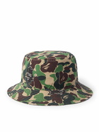 SAINT Mxxxxxx - A Bathing Ape Logo-Detailed Camouflage-Print Cotton Bucket Hat