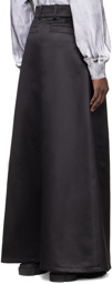 We11done Black Polyester Skirt