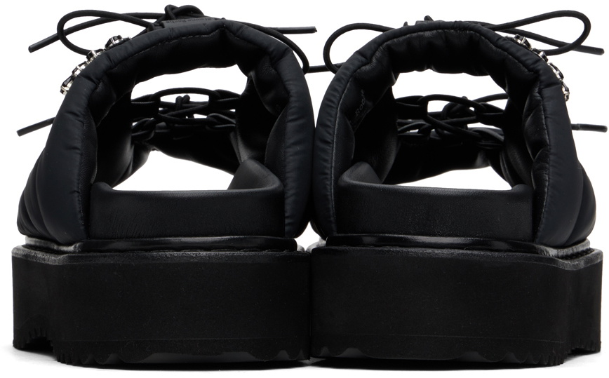 Simone Rocha Black Platform Ghillie Sandals
