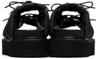 Simone Rocha Black Platform Ghillie Sandals