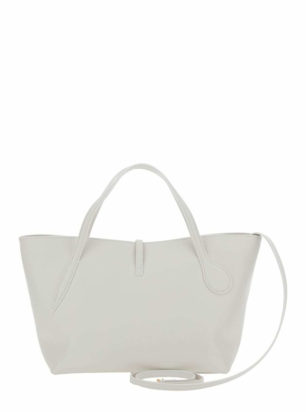 Little Liffner petite Penne White Tote Bag With Side Pocket In Leather Woman