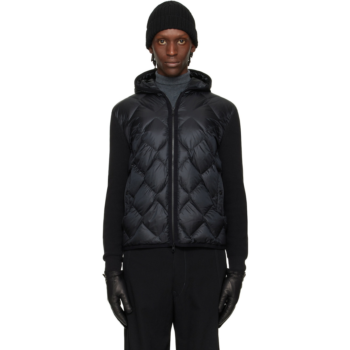 Moncler Black Archivio Cardigan Down Jacket