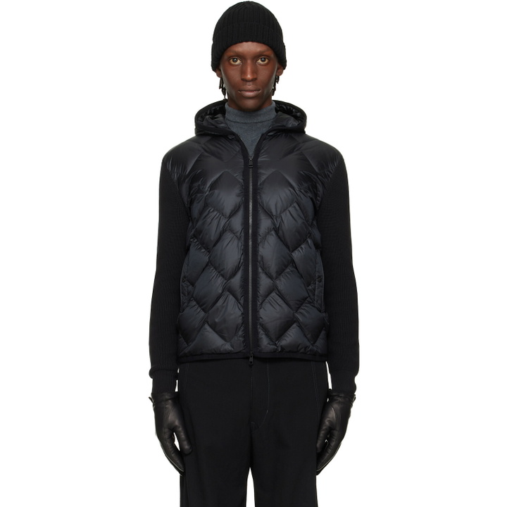 Photo: Moncler Black Archivio Cardigan Down Jacket