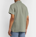 Incotex - Jake Camp-Collar Linen Shirt - Green