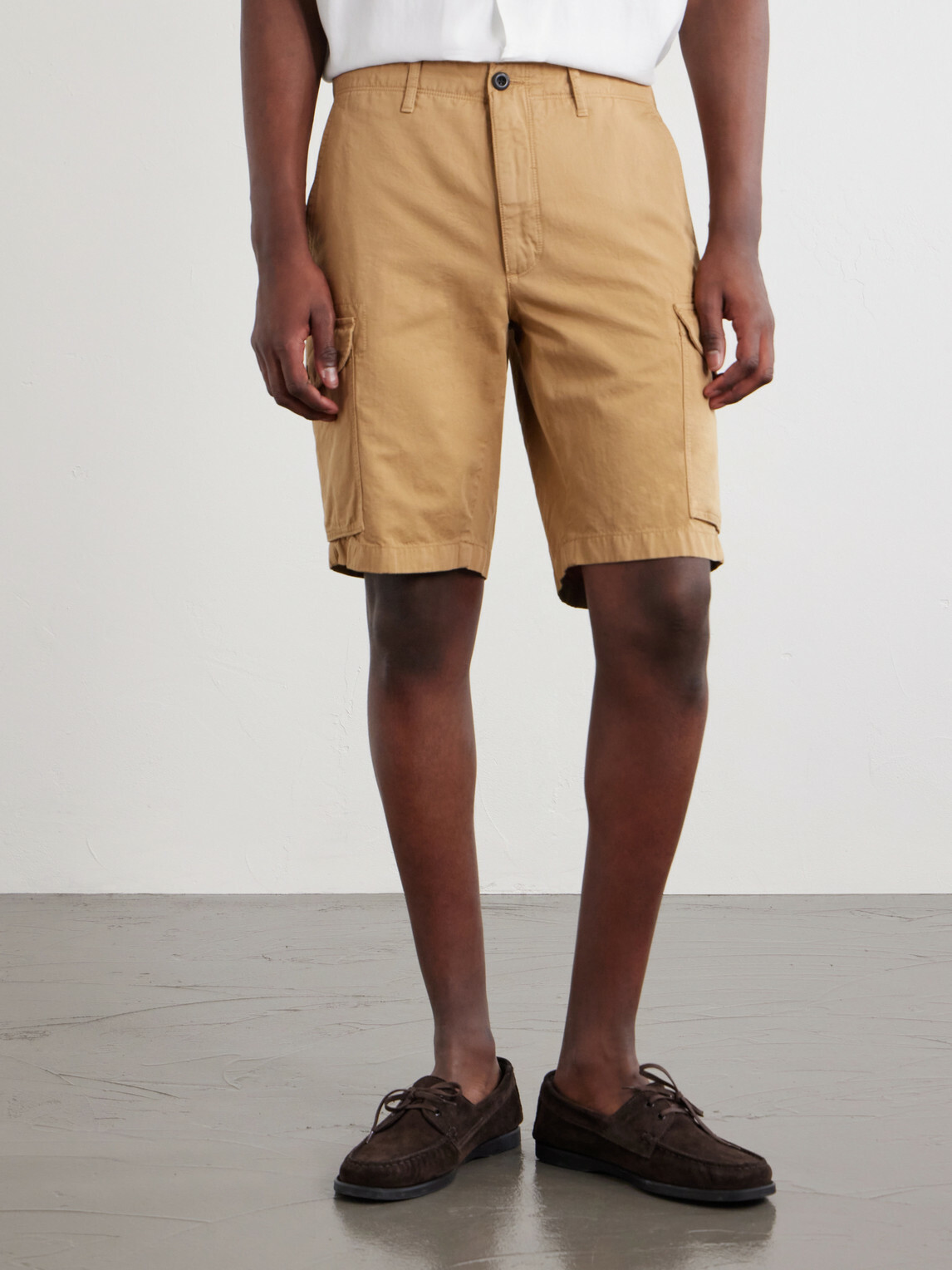 Slowear - Straight-Leg Cotton and Linen-Blend Shorts - Neutrals