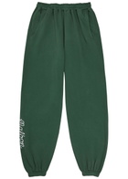 Malbon Clubhouse Logo Cotton Sweatpants Green