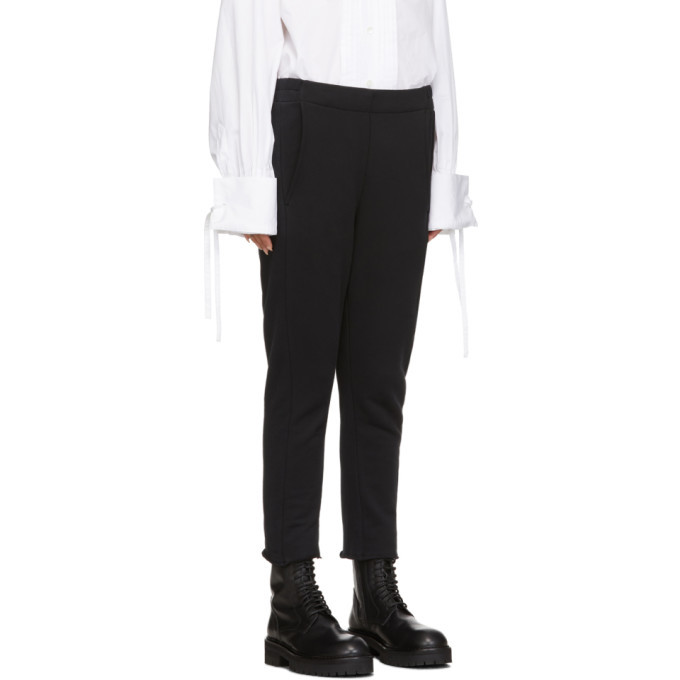 ANN DEMEULEMEESTER Size 8 Black Rayon Blend Flat Front Layered Dress Pants