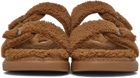 Alexander McQueen Brown Shearling Sandals
