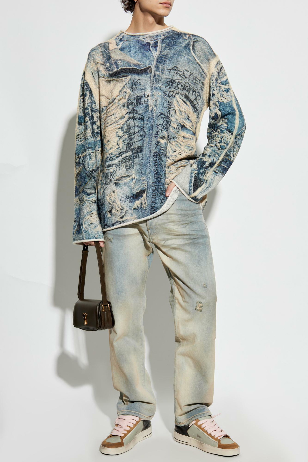【送料&関税込】Acne Studios Patterned Sweater Acne Studios - Jumper printed logo - Multicolor