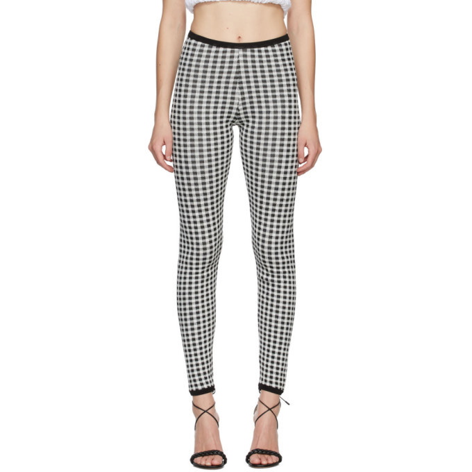 Photo: Brock Collection Black and White Gingham Maglia Leggings
