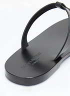 Saint Laurent Cassandre Leather Slides