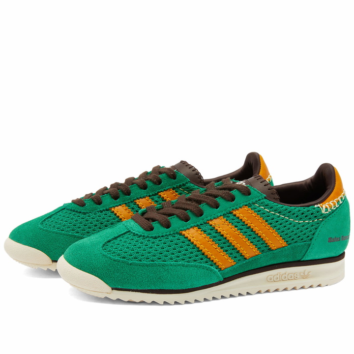 Photo: Adidas Originals x Wales Bonner SL72 Sneakers in Team Green/Collegiate Gold