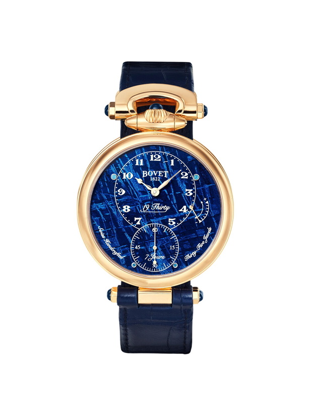 Photo: Bovet - 19Thirty Hand-Wound 42mm 18-Karat Red Gold, Meteorite and Alligator Watch, Ref. No. NTR0099