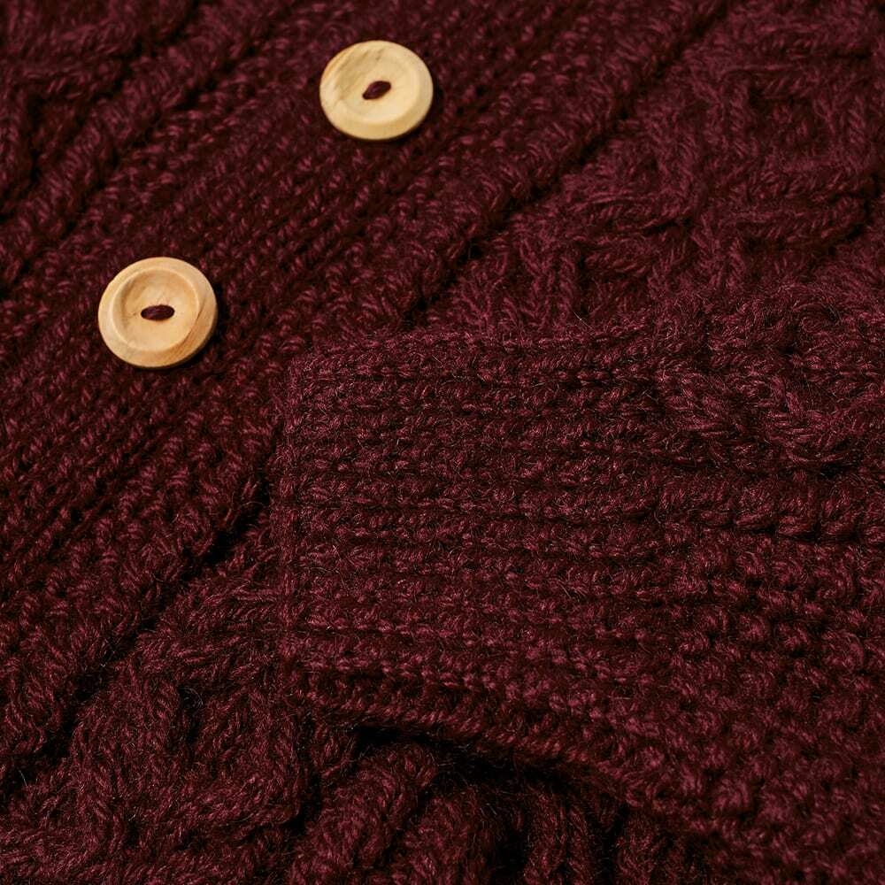 Inverallan Men's 3A Lumber Cardigan in Wine