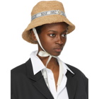 JW Anderson Tan Oscar Wilde Asymmetric Bucket Hat