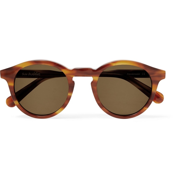 Photo: Sun Buddies - Zinedine Round-Frame Tortoiseshell Acetate Sunglasses - Tortoiseshell