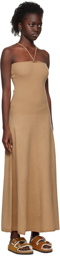 extreme cashmere Tan n°248 Diana Midi Dress