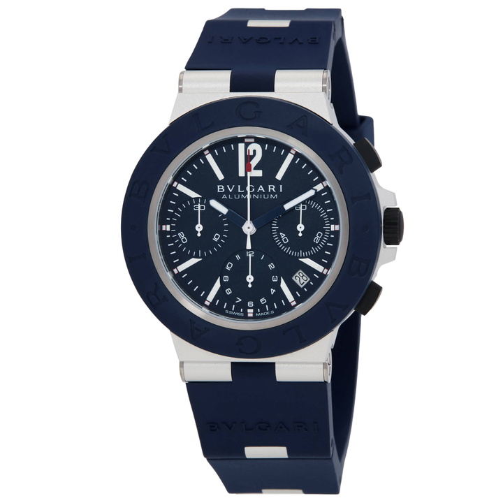 Photo: Bvlgari Aluminium Chronograph Automatic Blue Dial Mens Watch 104234