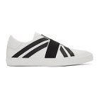 Burberry White and Black Cedbury Sneakers