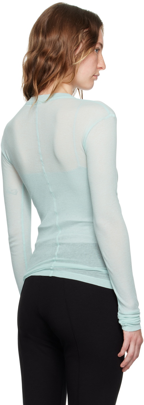 BITE Blue Ribbed Long Sleeve T-Shirt