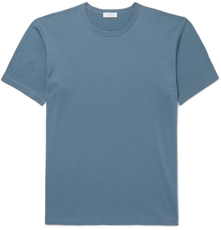 Photo: Sunspel - Slim-Fit Cotton-Jersey T-Shirt - Men - Blue