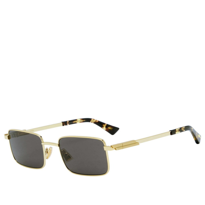 Photo: Bottega Veneta Eyewear Bottega Veneta BV1469S Sunglasses in Gold/Grey 