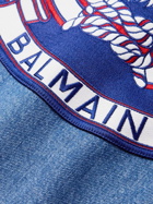 Balmain - Logo-Appliquéd Denim Jacket - Blue