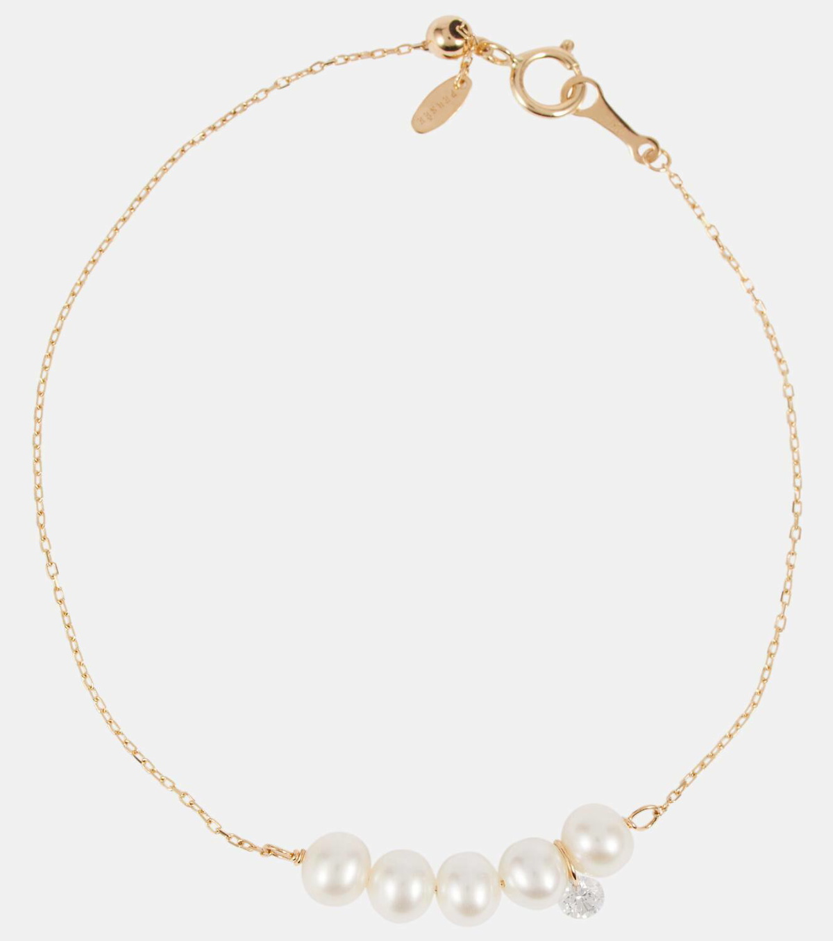 Persée Aphrodite 18kt gold bracelet with pearls and diamonds