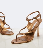 Manolo Blahnik Tibula metallic leather sandals