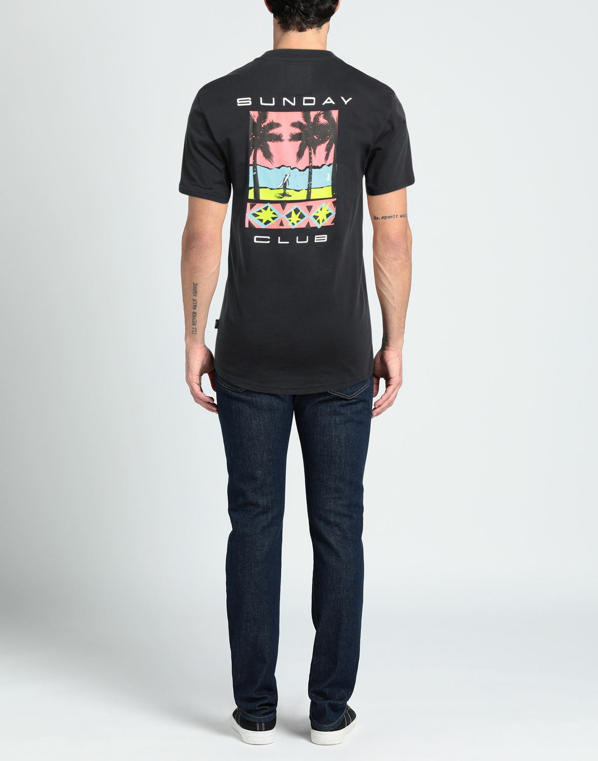 Shoe Mens T-shirt Charcoal