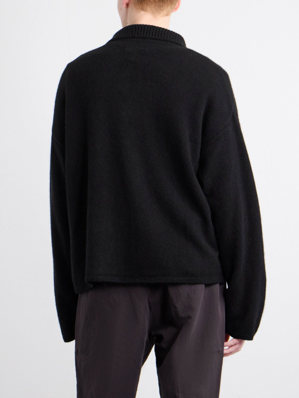 The Elder Statesman - Dume Rugby Cashmere Polo Sweater - Black