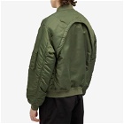 Alexander McQueen Men's Harness Sleeve Bomber jacket in Khaki Green
