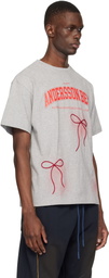 Andersson Bell Gray Ribbon Embroidery Spray T-shirt