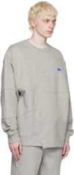 ADER error Gray Paneled Sweatshirt