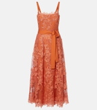 Elie Saab Embroidered lace and tulle cocktail dress